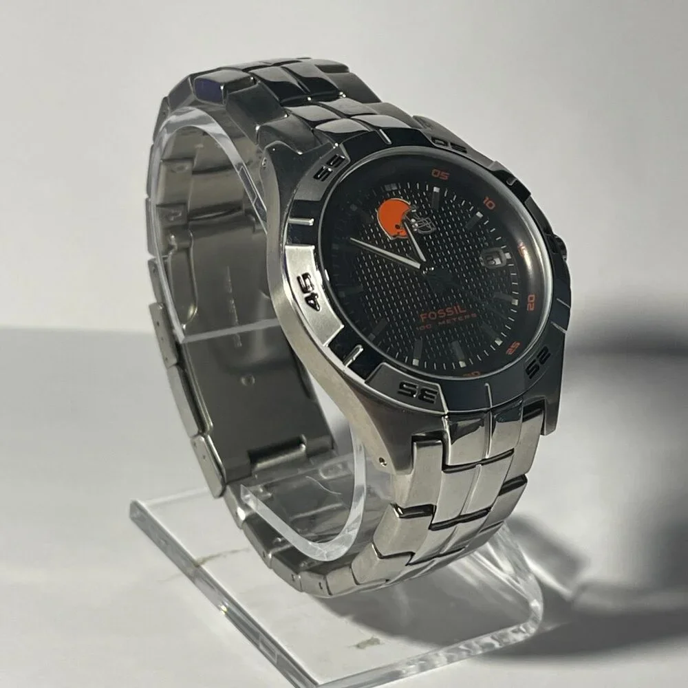 Cleveland Browns NFL Stainless-Steel Men's Watch by Fossil NEW (RARE)